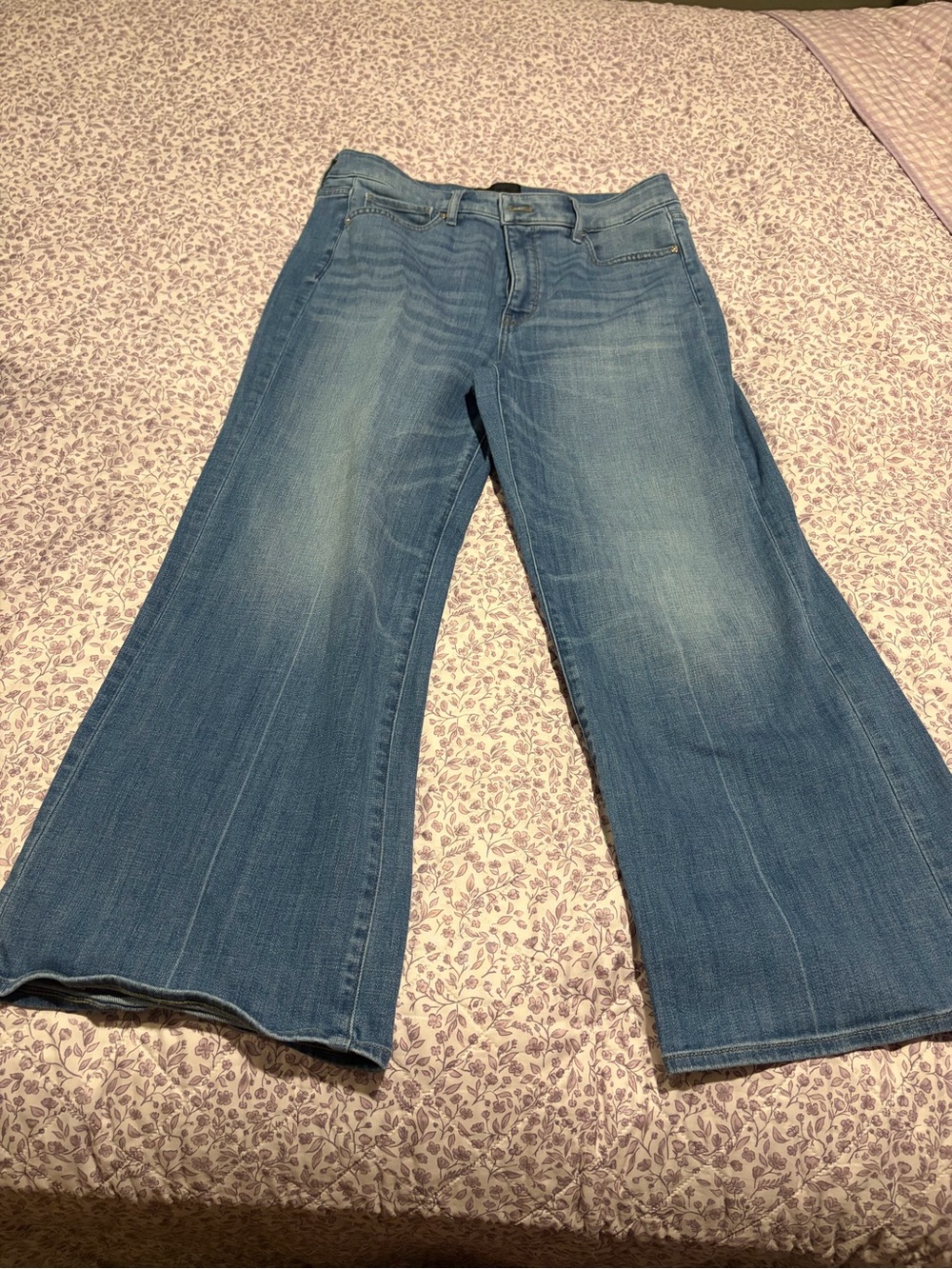 Women's Wide Leg Blue Jeans